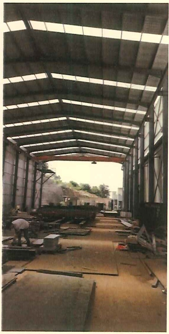 Steel factory interior